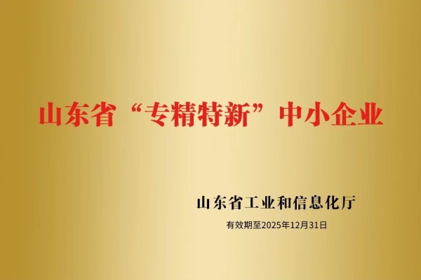 山東盛和電子有限公司被認(rèn)定為山東省“專精特新”中小企業(yè)！